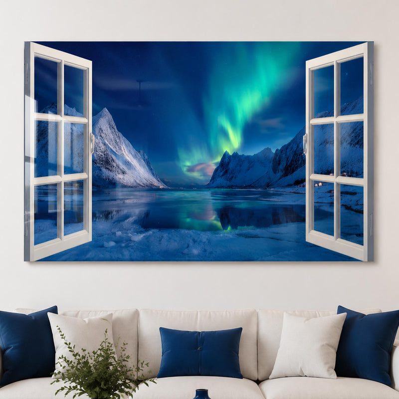 Kuzey Işıkları Aurora Cam Tablo – Cam Tablo