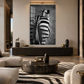 Zebra Sırtı Siyah Beyaz Cam Tablo – Cam Tablo