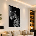 Kristal Benekli Leopar Cam Tablo – Cam Tablo