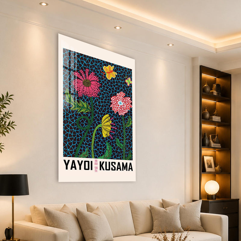 Benekli Çiçekler ve Kelebekler 2 Cam Tablo – Cam Tablo