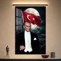Ay Işığında Atatürk Cam Tablo