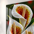 Beyaz Calla Lily Cam Tablo – Cam Tablo