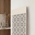Gri Geometrik Çiçek Deseni Cam Tablo – Cam Tablo