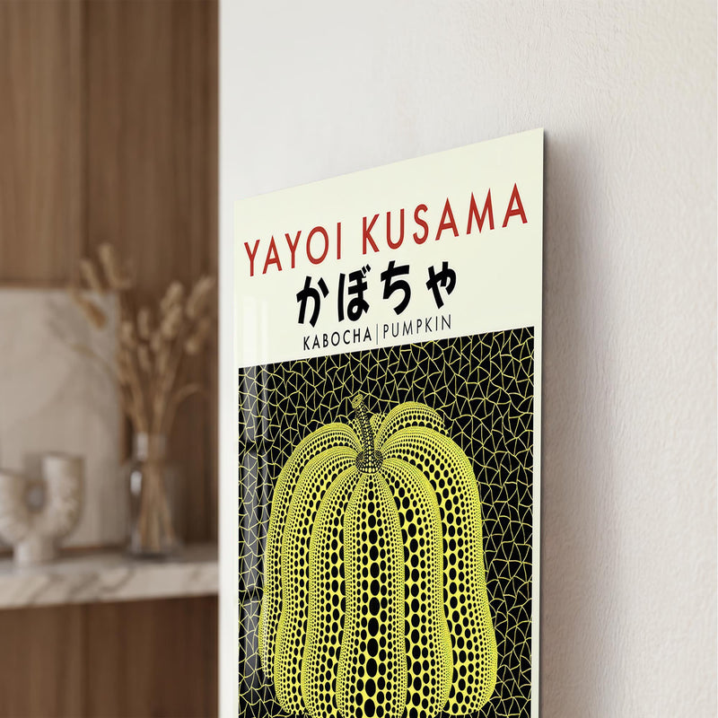 Sarı Benekli Büyük Kabak Cam Tablo – Cam Tablo