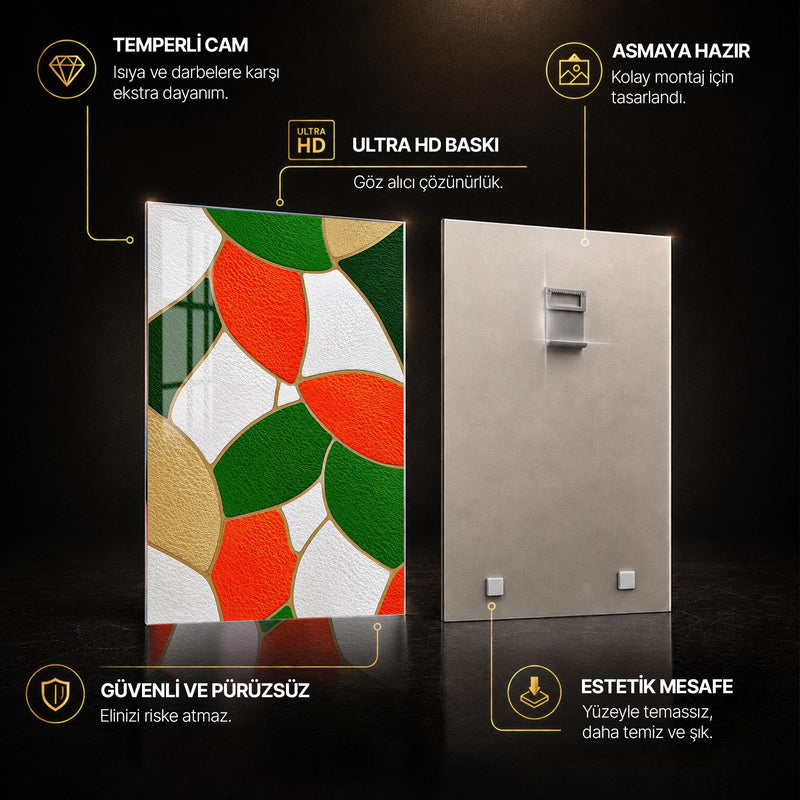 Vitray Yaprak Mozaik Cam Tablo – Cam Tablo