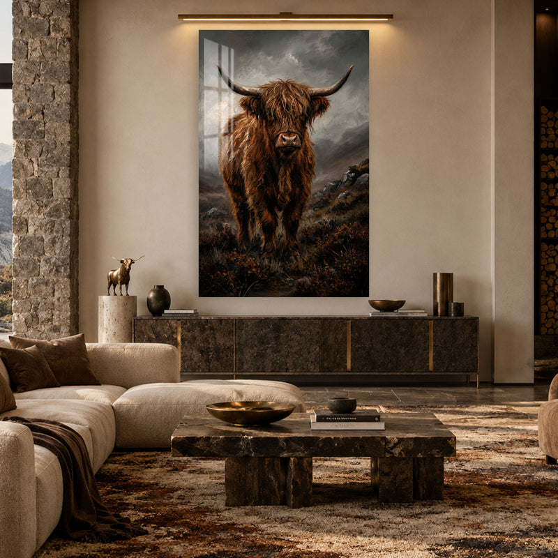Yaylada Highland Sığırı Cam Tablo – Cam Tablo