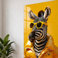 Sarı Montlu Zebra Cam Tablo – Cam Tablo