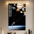 Gezegenlere Uzanan Astronot Cam Tablo – Cam Tablo