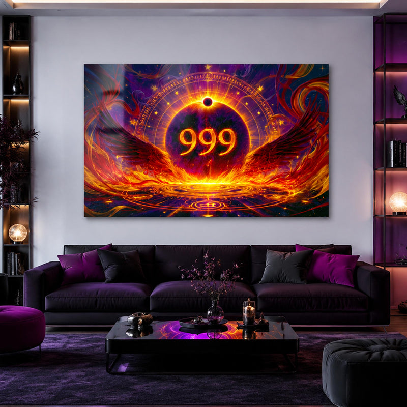 Tutulma Kanatlarında 999 Cam Tablo – Cam Tablo
