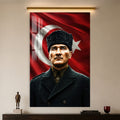 Kalpaklı Atatürk Cam Tablo