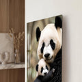 Anne Panda ve Yavrusu Cam Tablo – Cam Tablo