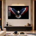 Amerikan Bayraklı Kartal Cam Tablo – Cam Tablo
