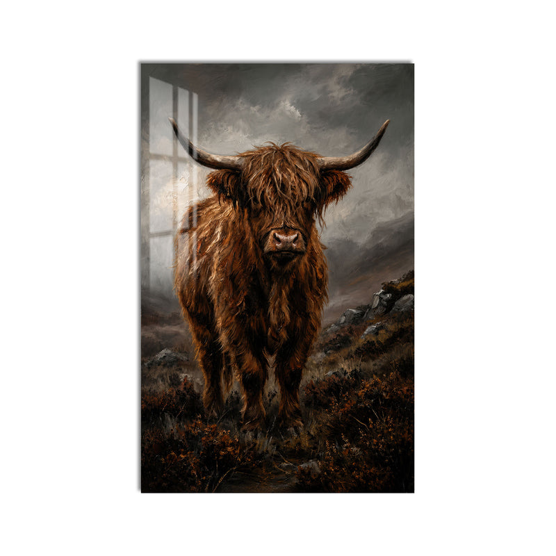 Yaylada Highland Sığırı Cam Tablo – Cam Tablo