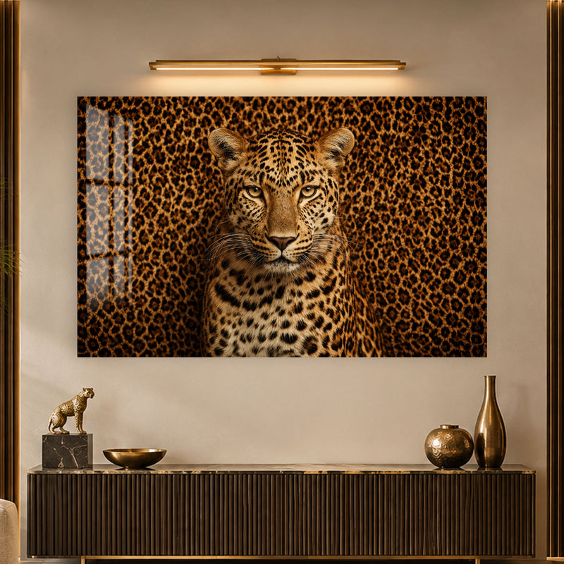 Leopar Desenli Fonda Leopar Cam Tablo – Cam Tablo