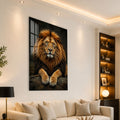 Pençeleri Üstünde Aslan Cam Tablo – Cam Tablo