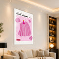 Pembe Puantiyeli Masal Kabağı Cam Tablo – Cam Tablo