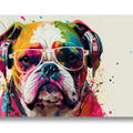 Renkli Bulldog Cam Tablo – Cam Tablo