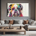 Renkli Bulldog Cam Tablo – Cam Tablo