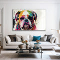 Renkli Bulldog Cam Tablo – Cam Tablo