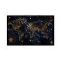 Yıldız Haritası Kozmik Dünya Haritası Cam Tablo