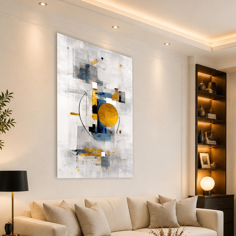Hardal Güneşli Denge Cam Tablo – Cam Tablo