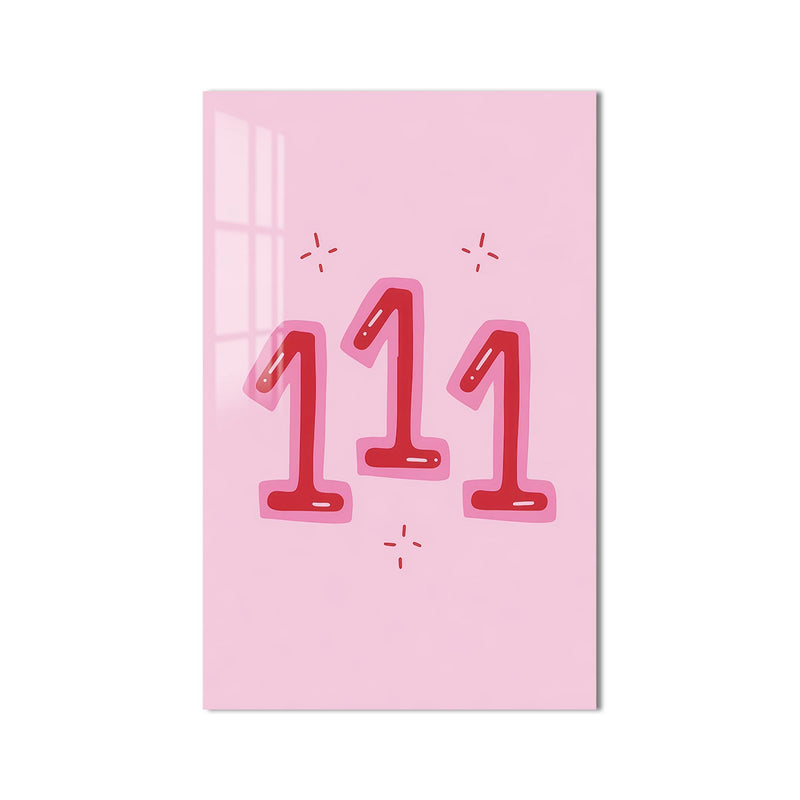 Şeker Pembe 111 Cam Tablo – Cam Tablo
