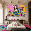 Pop Art Mona Lisa Grafiti Cam Tablo – Cam Tablo