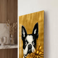 Ananaslı Boston Terrier Cam Tablo – Cam Tablo