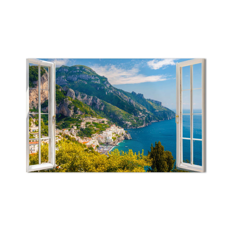 Amalfi Akdeniz Kıyısı Cam Tablo – Cam Tablo