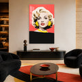 Sarı Küpeli Pop Art Sarışın Cam Tablo – Cam Tablo