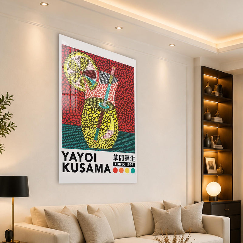 Renkli Tropik Kokteyl Keyfi Cam Tablo – Cam Tablo