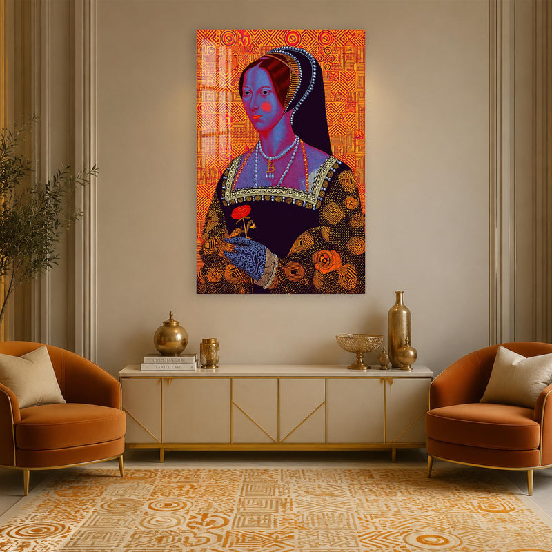 Renkli Pop Art Portre Cam Tablo – Cam Tablo