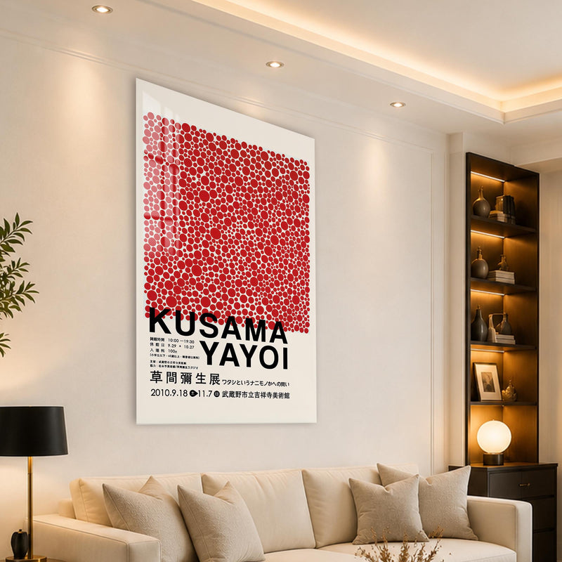 Kırmızı Sonsuz Noktalar Cam Tablo – Cam Tablo