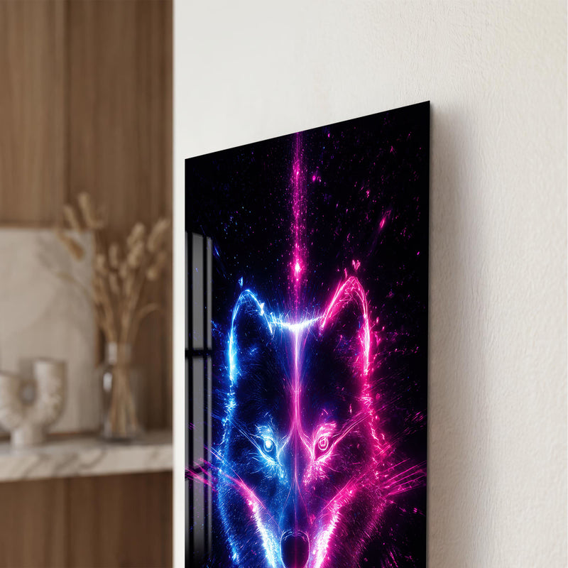 Neon Kurt Başı Cam Tablo – Cam Tablo