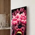 Pembe Yılanlı Medusa Portresi Cam Tablo – Cam Tablo
