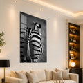Zebra Sırtı Siyah Beyaz Cam Tablo – Cam Tablo