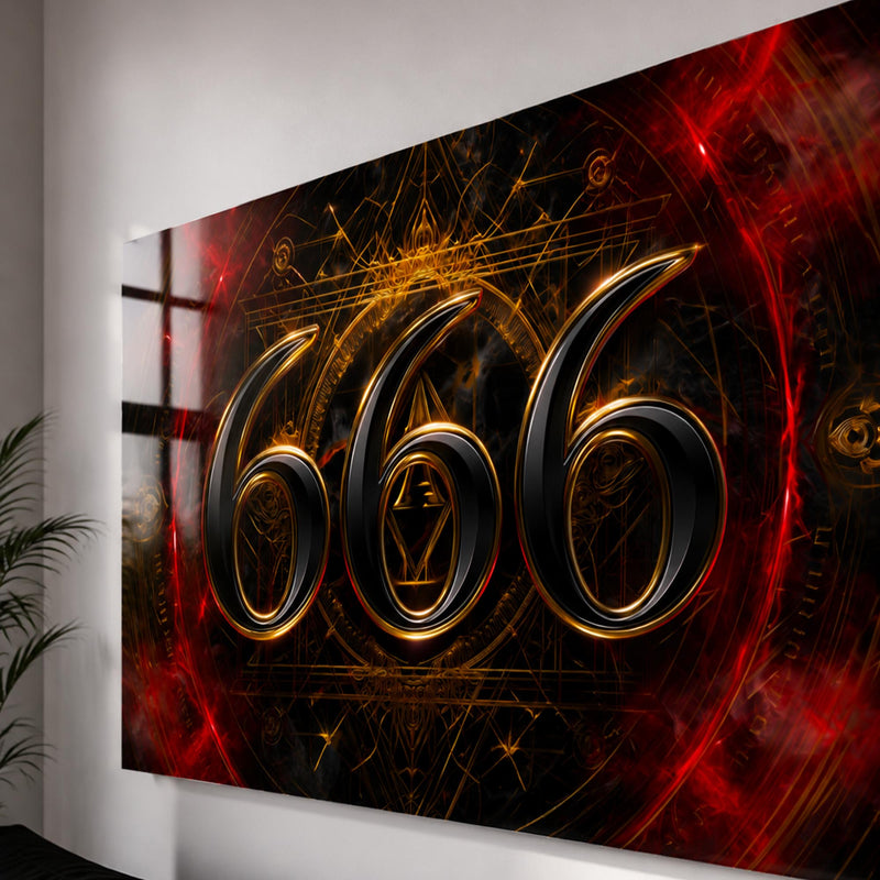 Kızıl Girdapta 666 Cam Tablo – Cam Tablo