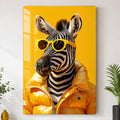 Sarı Montlu Zebra Cam Tablo – Cam Tablo
