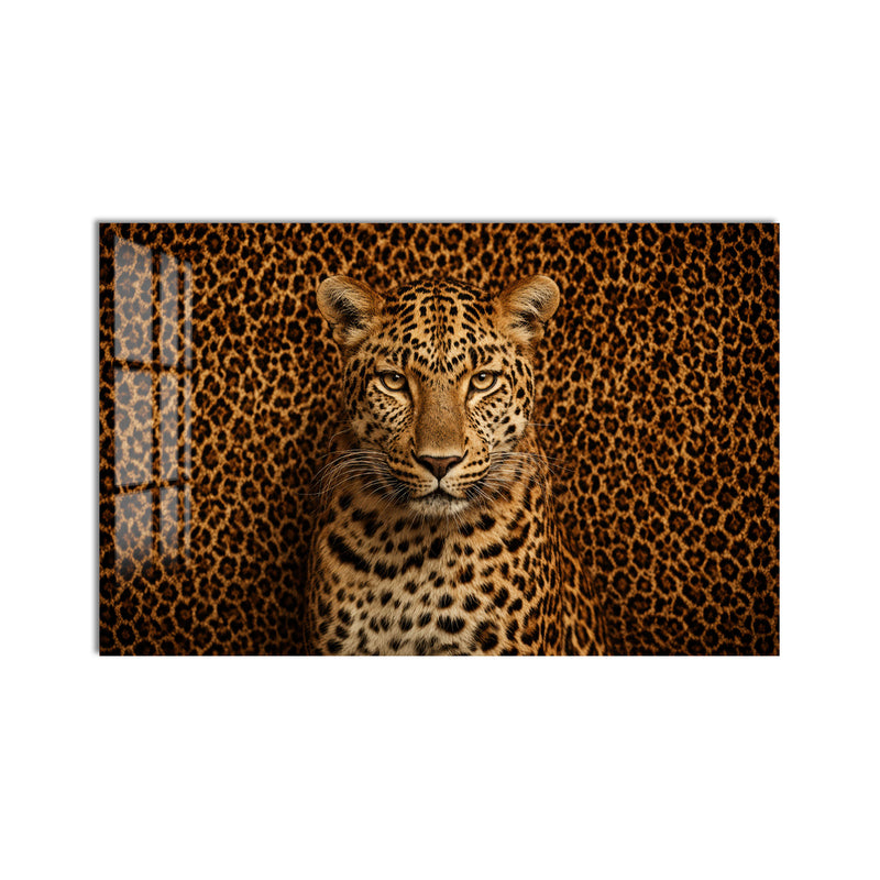 Leopar Desenli Fonda Leopar Cam Tablo – Cam Tablo
