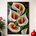 Beyaz Calla Lily Cam Tablo – Cam Tablo