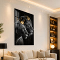 Taçlı Aslan Çifti Cam Tablo – Cam Tablo