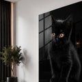 Siyah Yavru Kedi Cam Tablo – Cam Tablo