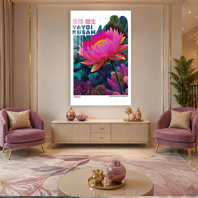 Pembe Benekli Rüya Çiçeği Cam Tablo – Cam Tablo