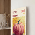 Sarı Zeminde Pembe Noktalı Kabak Cam Tablo – Cam Tablo